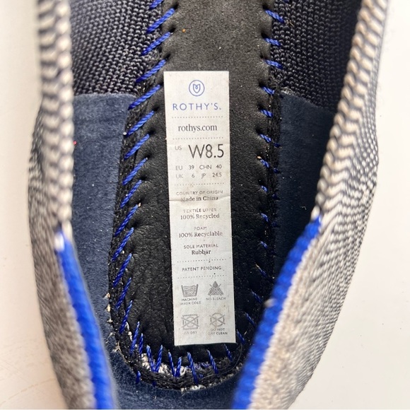 Rothy's Cloud Gray Bird's Eye Round Toe Flats - Picture 10 of 12